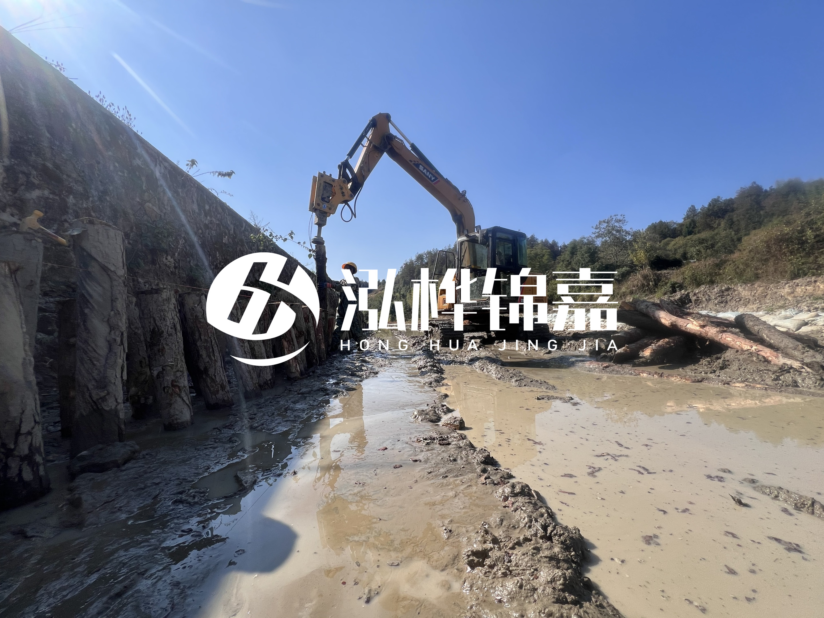 河里打樁起什么作用-河道里打木樁好還是水泥樁好？